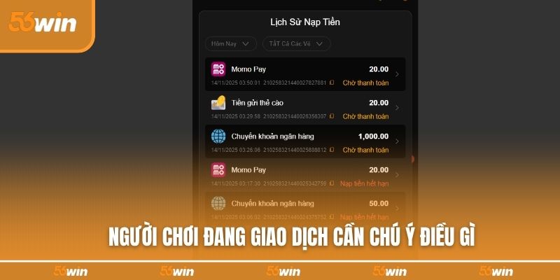 Người chơi đang giao dịch cần chú ý điều gì